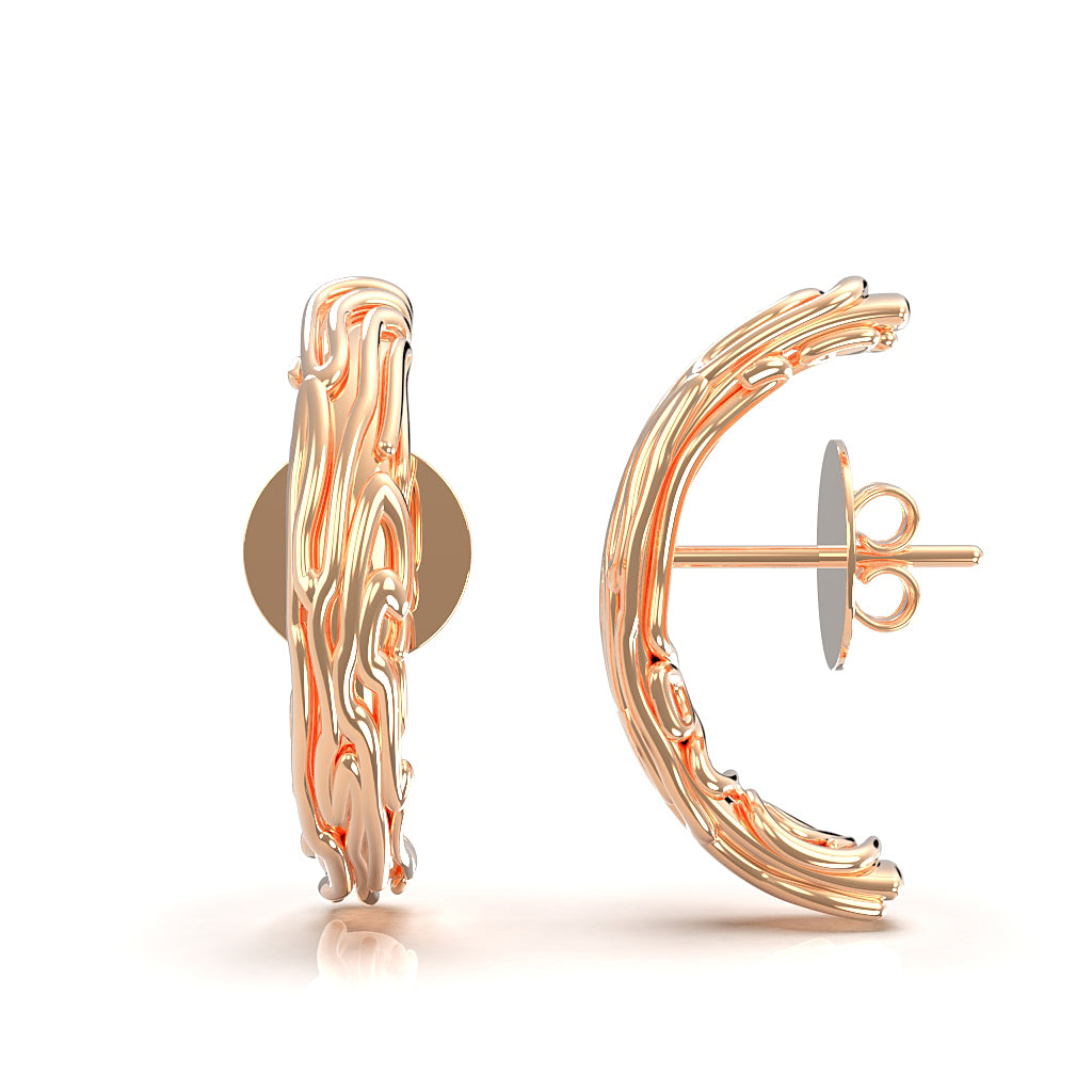 Nacre Coral Earlobe Earrings