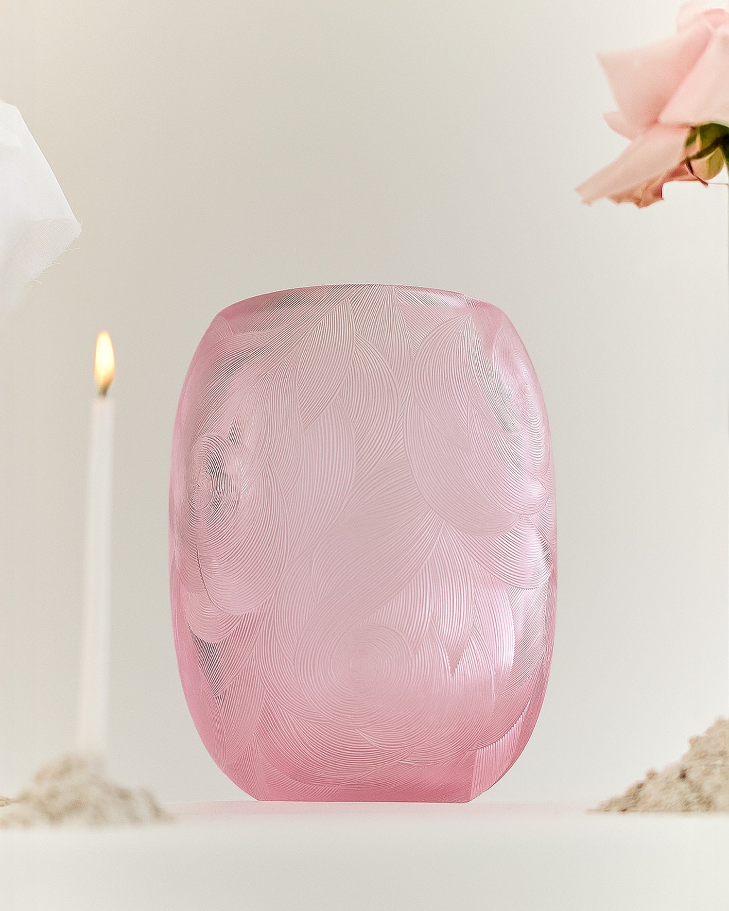 Eternal Flames váza 30 cm - růžová