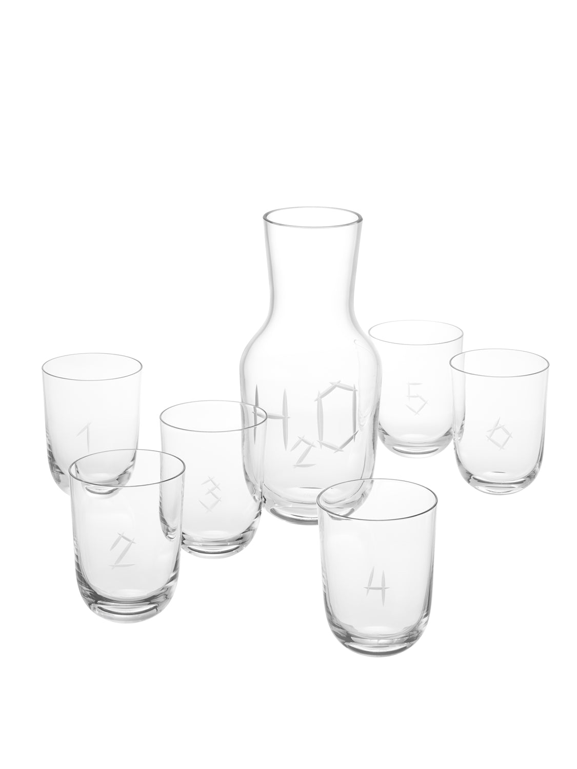 H20 karafa a sklenice