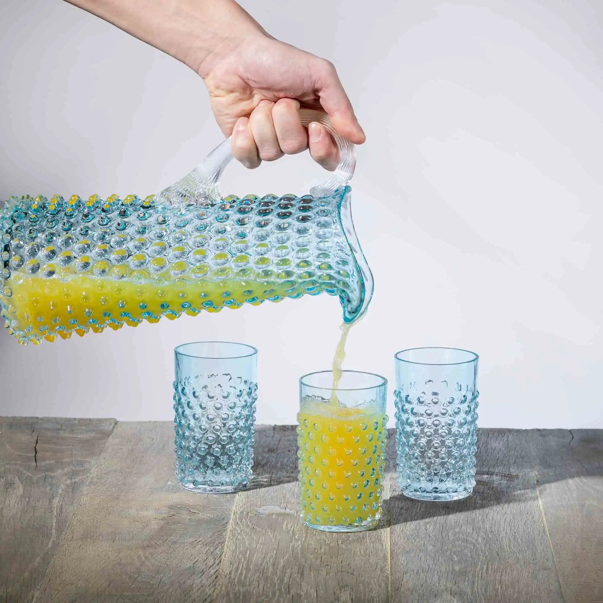 Hobnail glasses