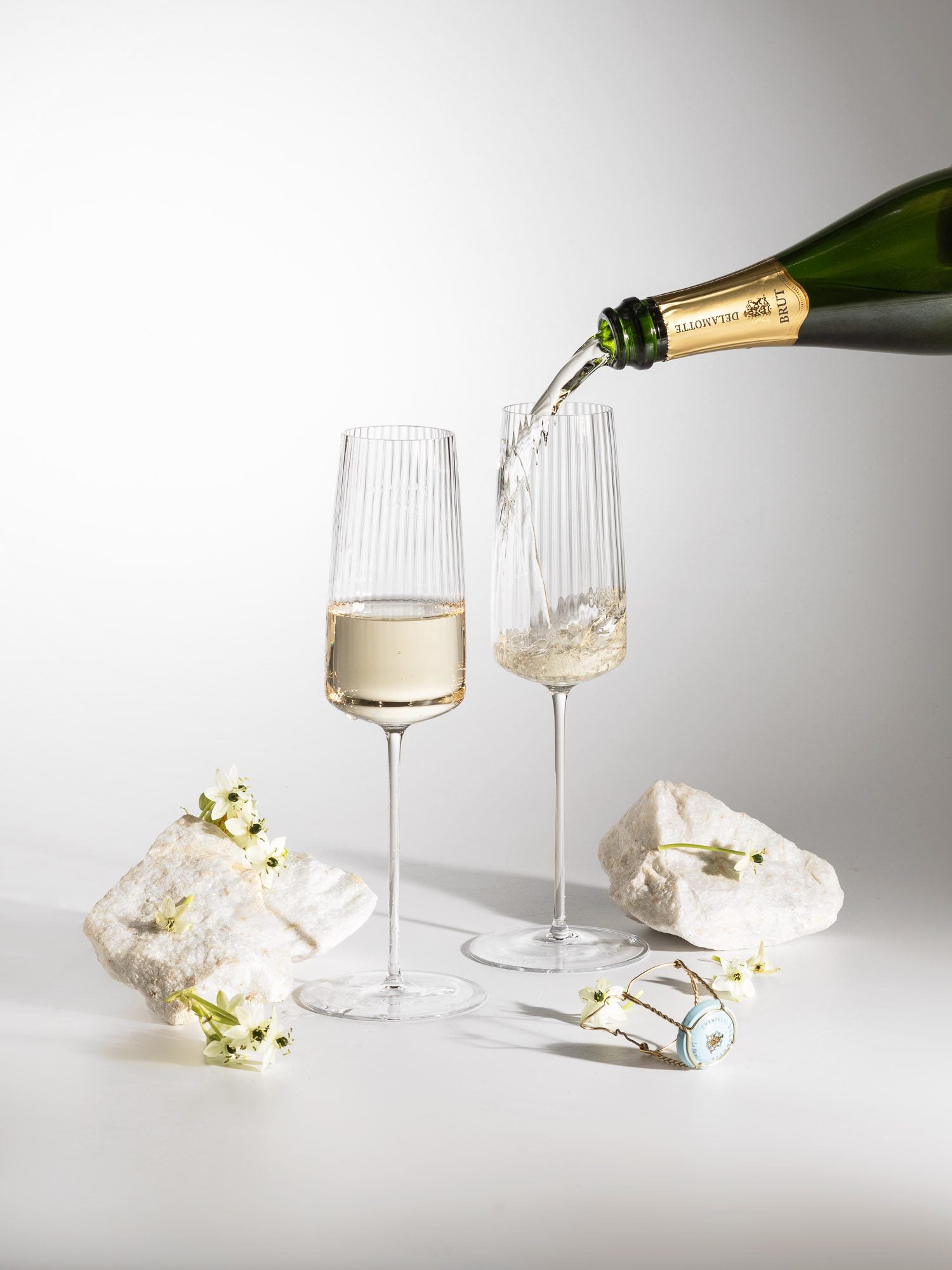 Dolce Vita champagne flute glasses (set of 2)