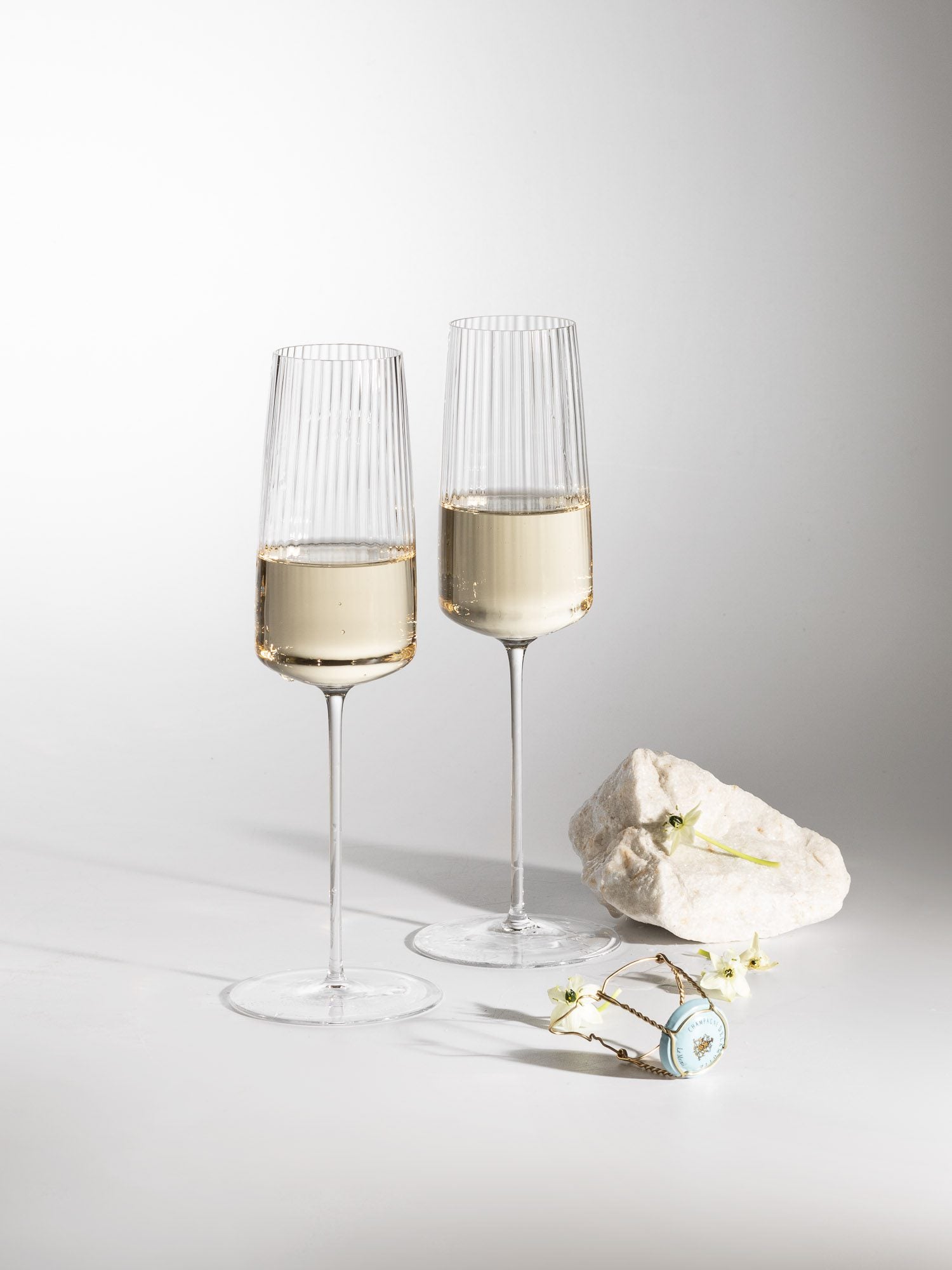Dolce Vita champagne flute glasses (set of 2)