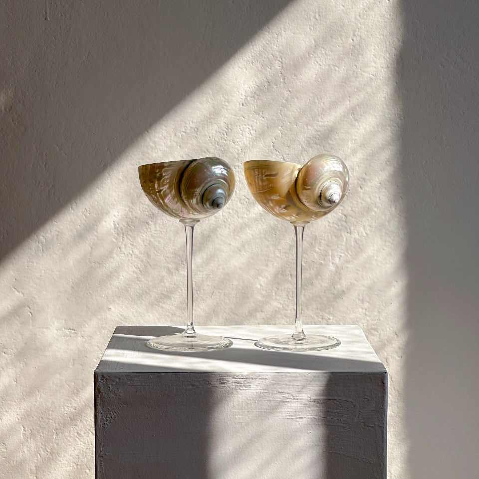 Ariel Pearl Snail glass