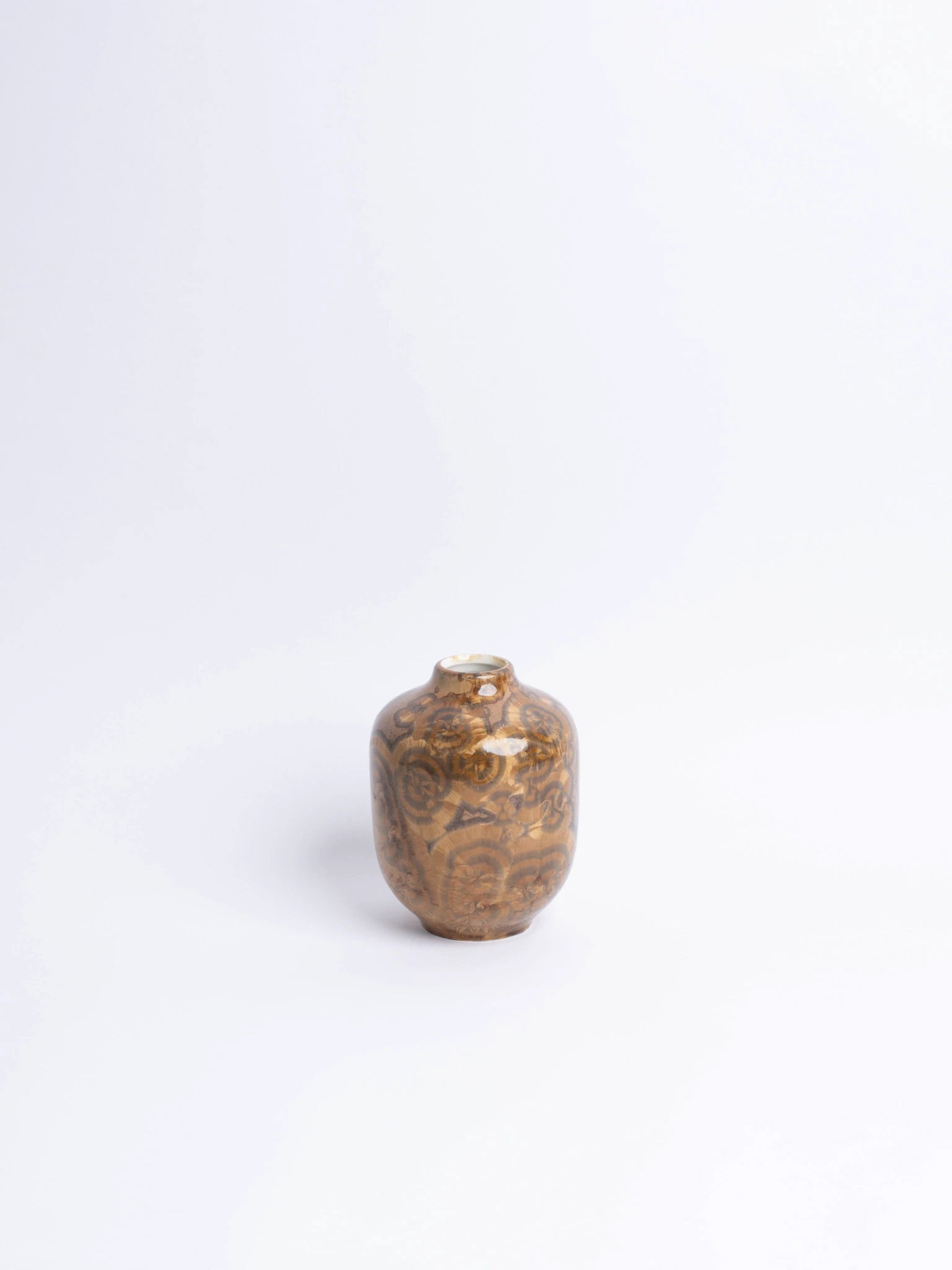 Crystalline I vase - burnt caramel