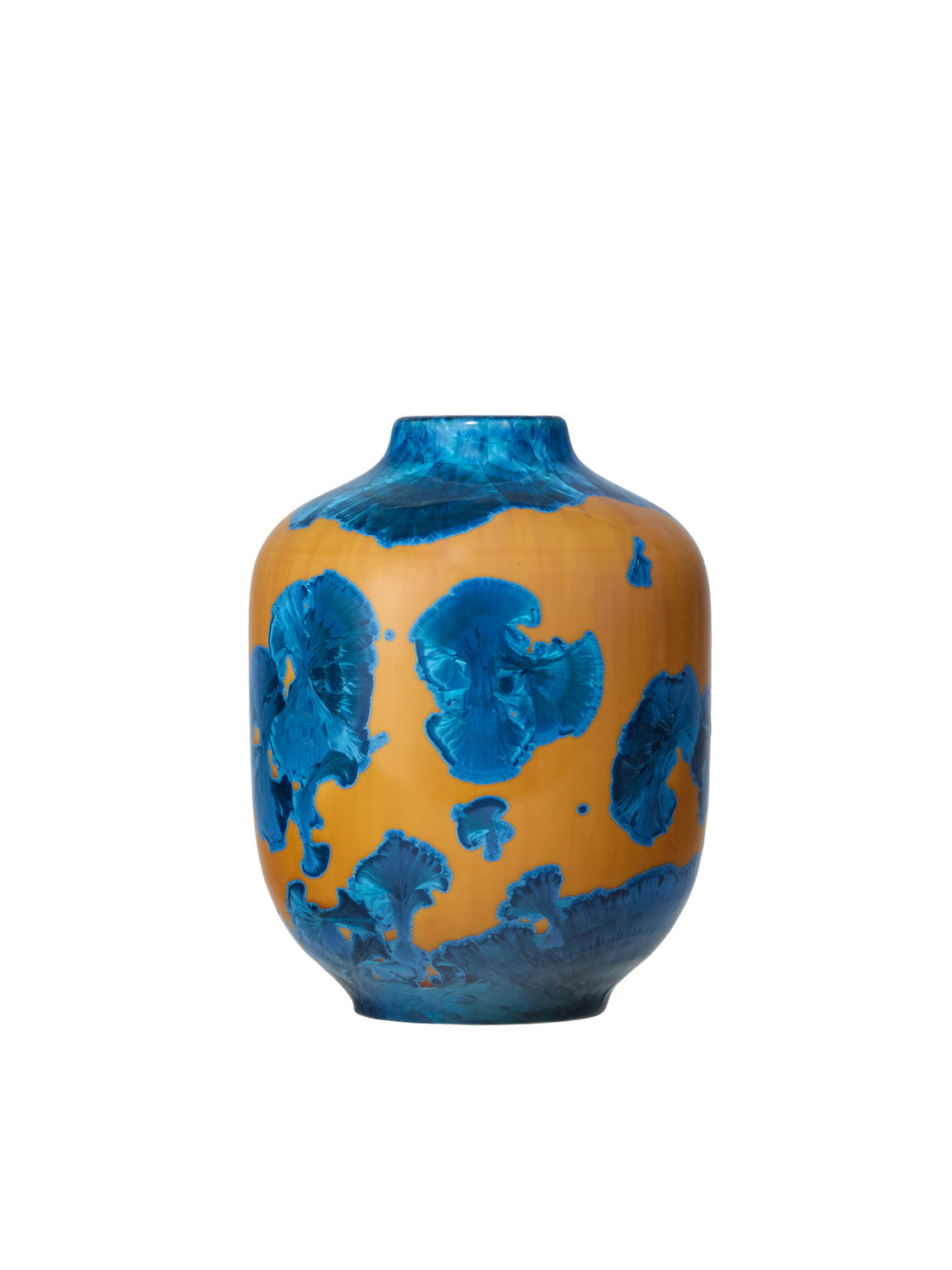 Crystalline I vase orange-blue