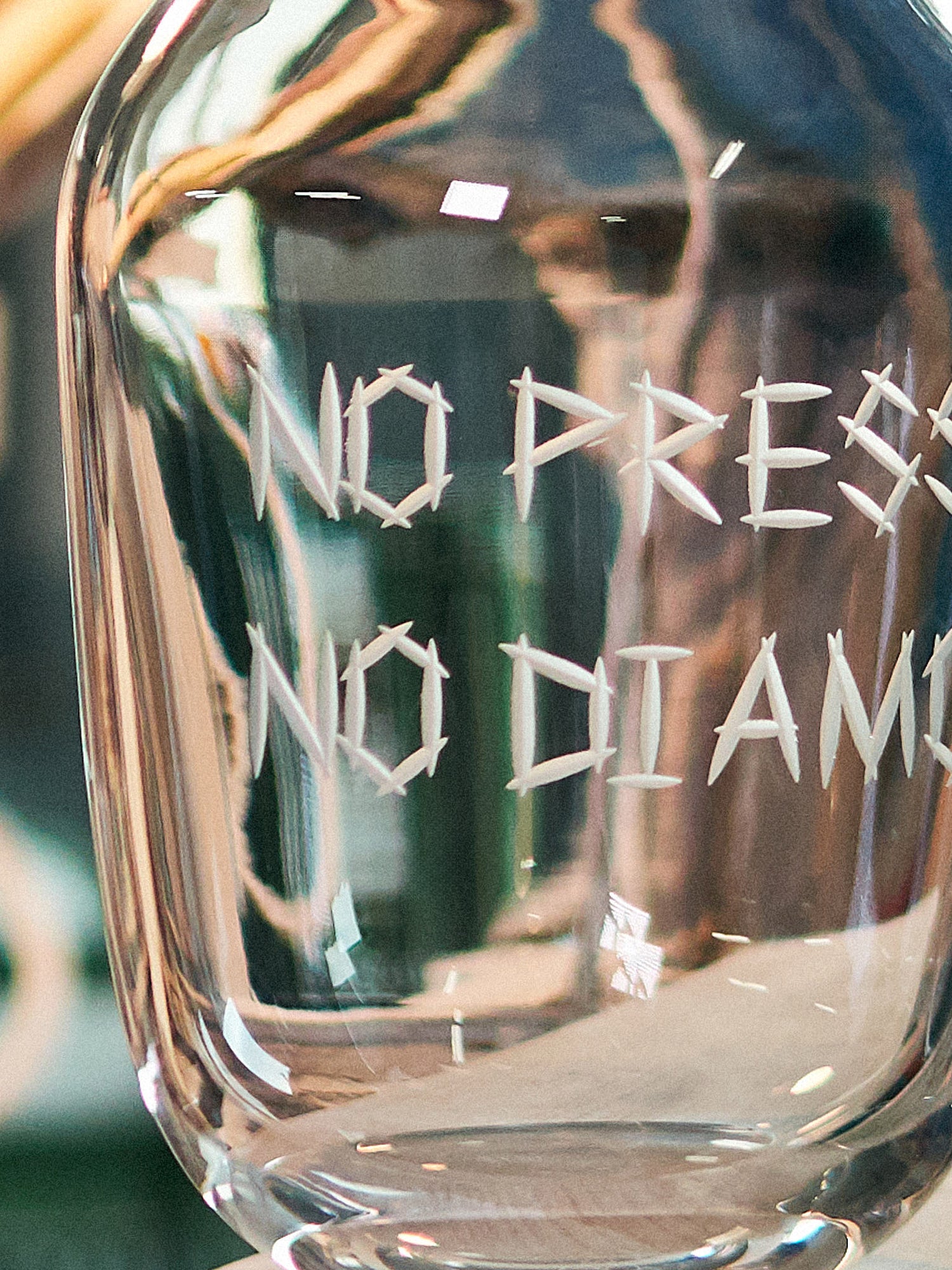 No Pressure No Diamonds carafe