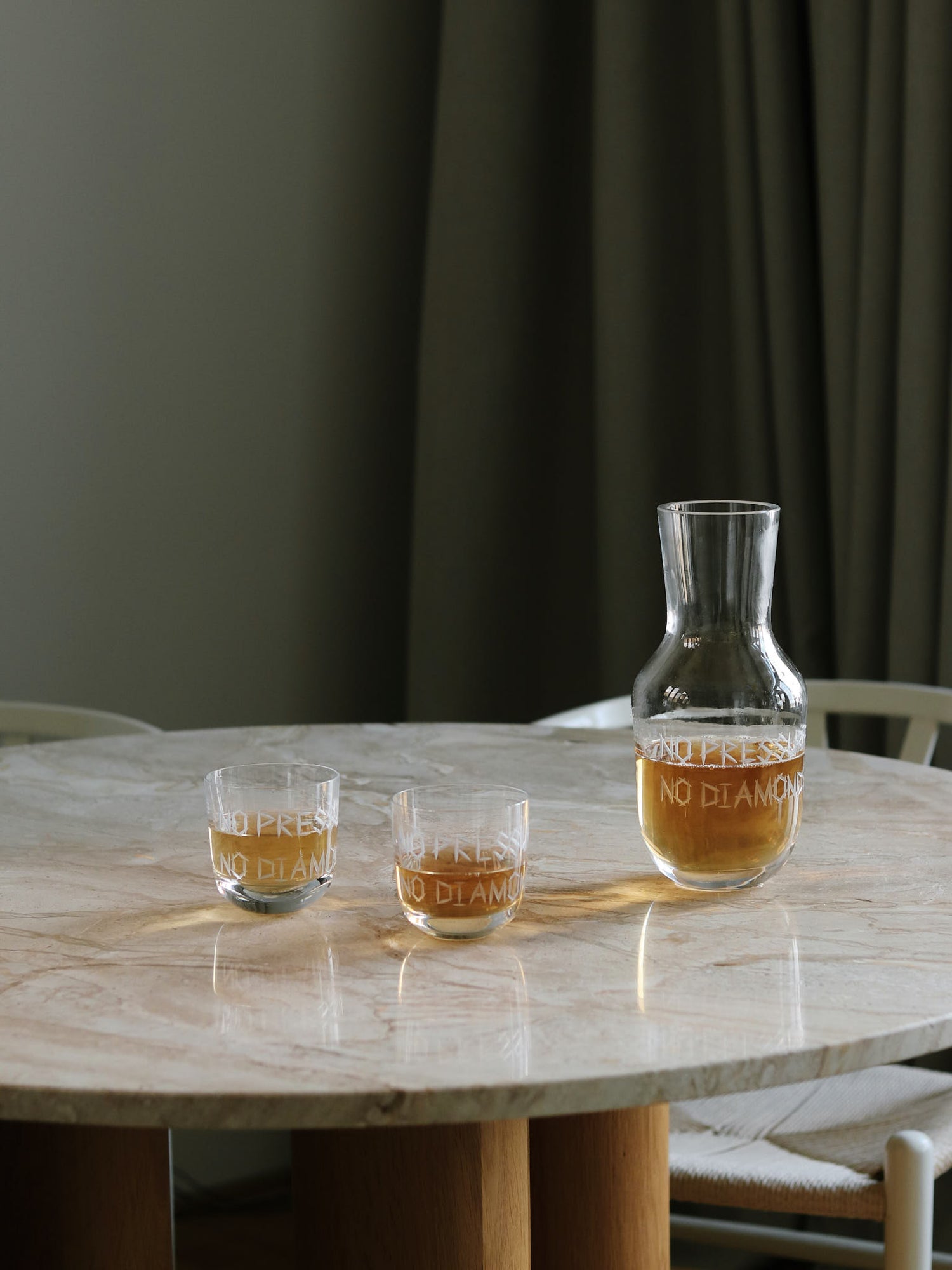 No Pressure No Diamonds carafe