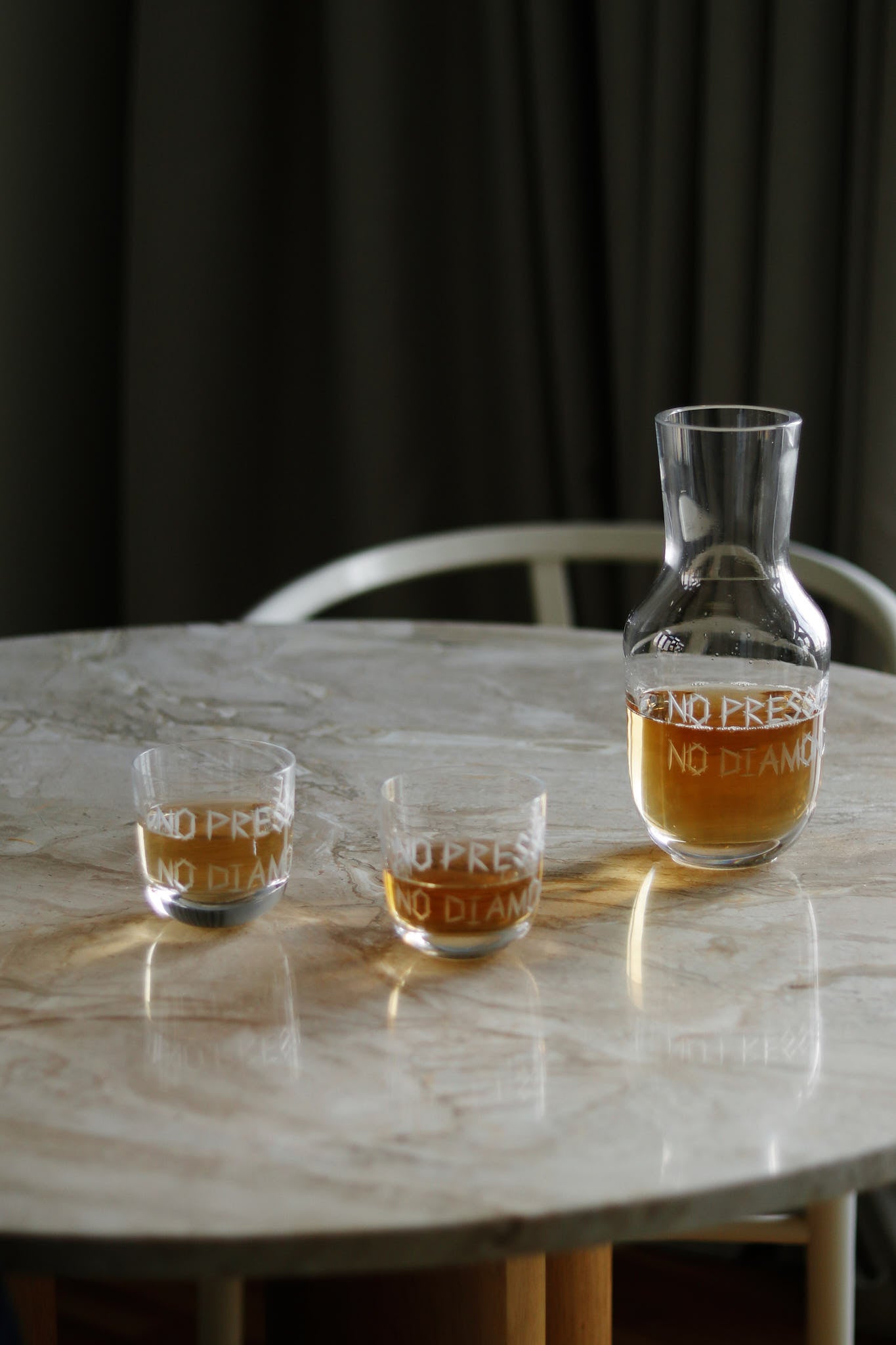 No Pressure No Diamonds sklenice