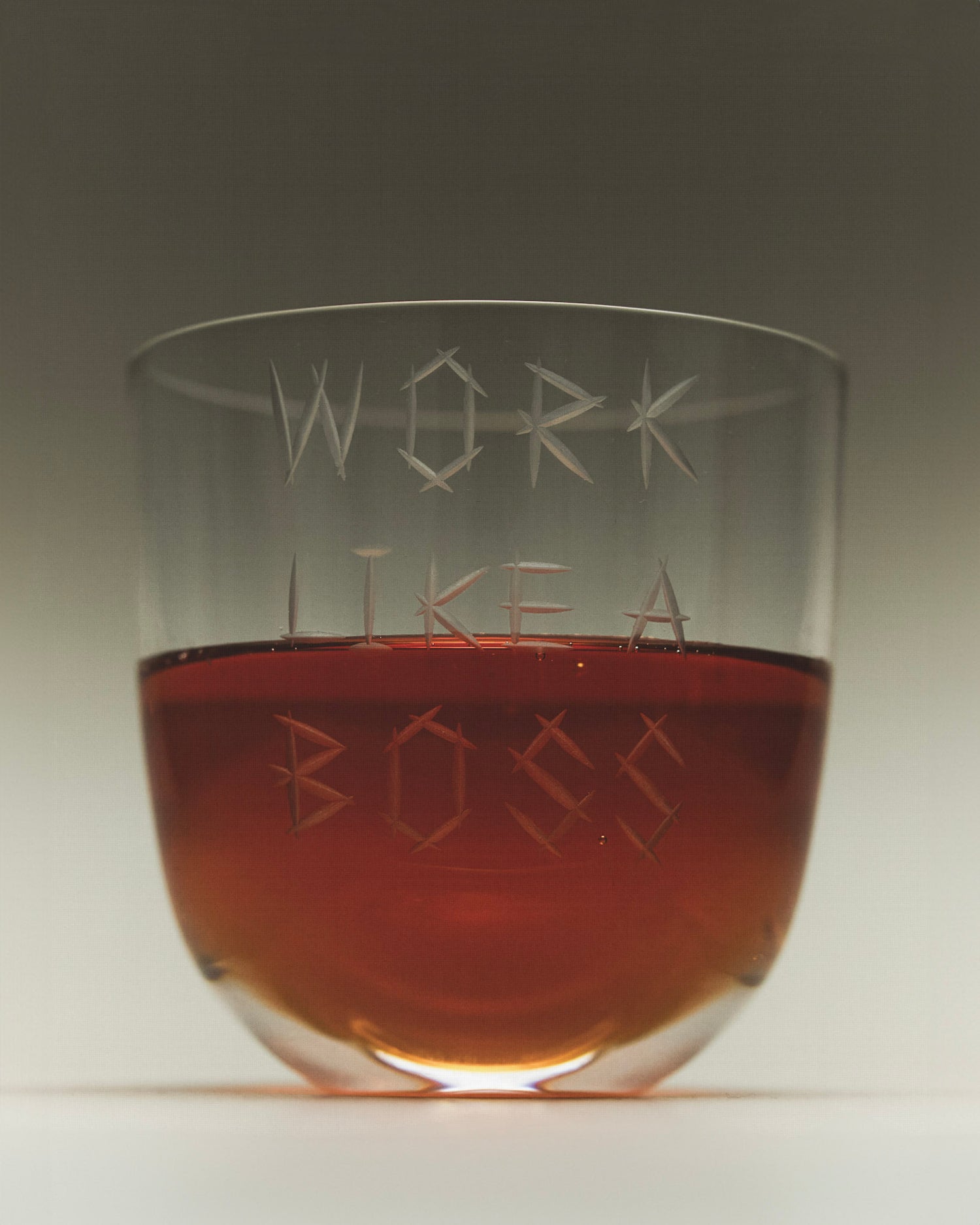Work like a boss glass