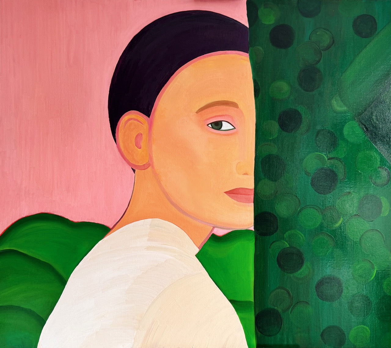 "Sunlight by Platanus Tree" painting