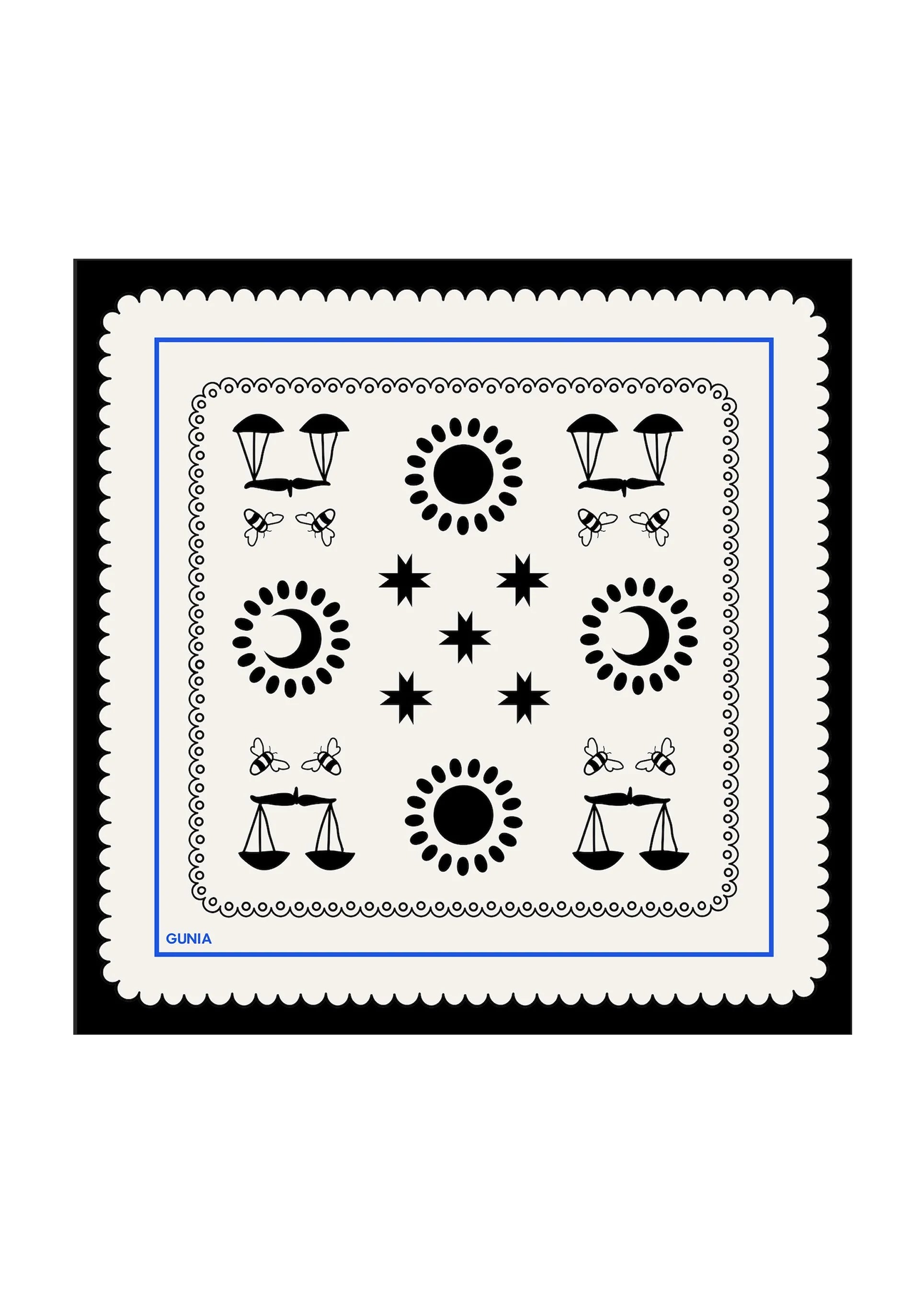 Celestial hedvábný šátek na hlavu