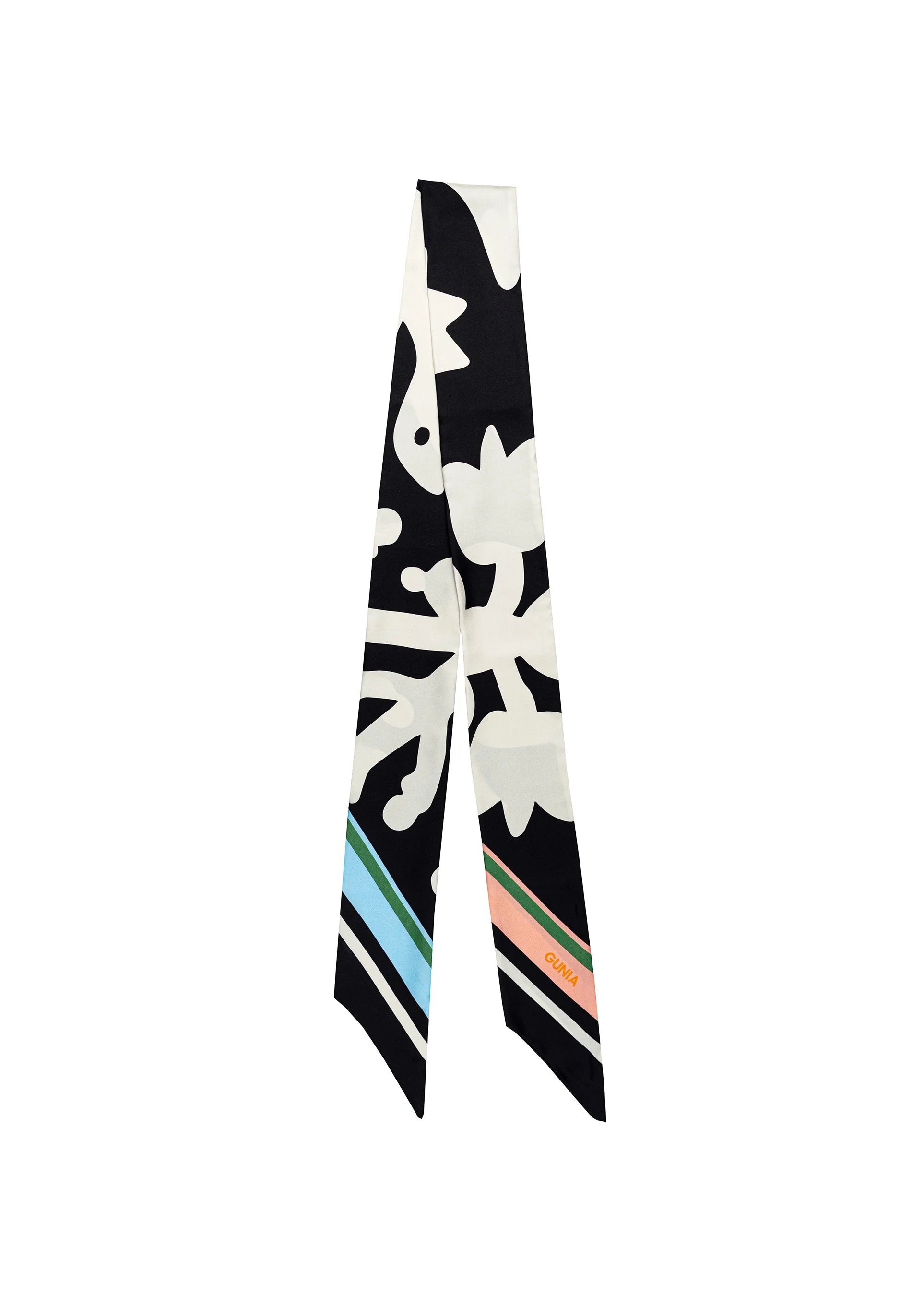 Long Silhouettes Scarf in Black