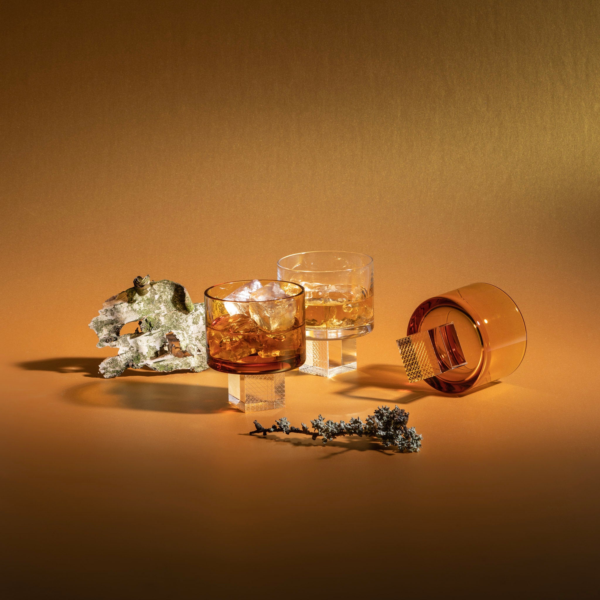 Clear Whiskey Cube glasses