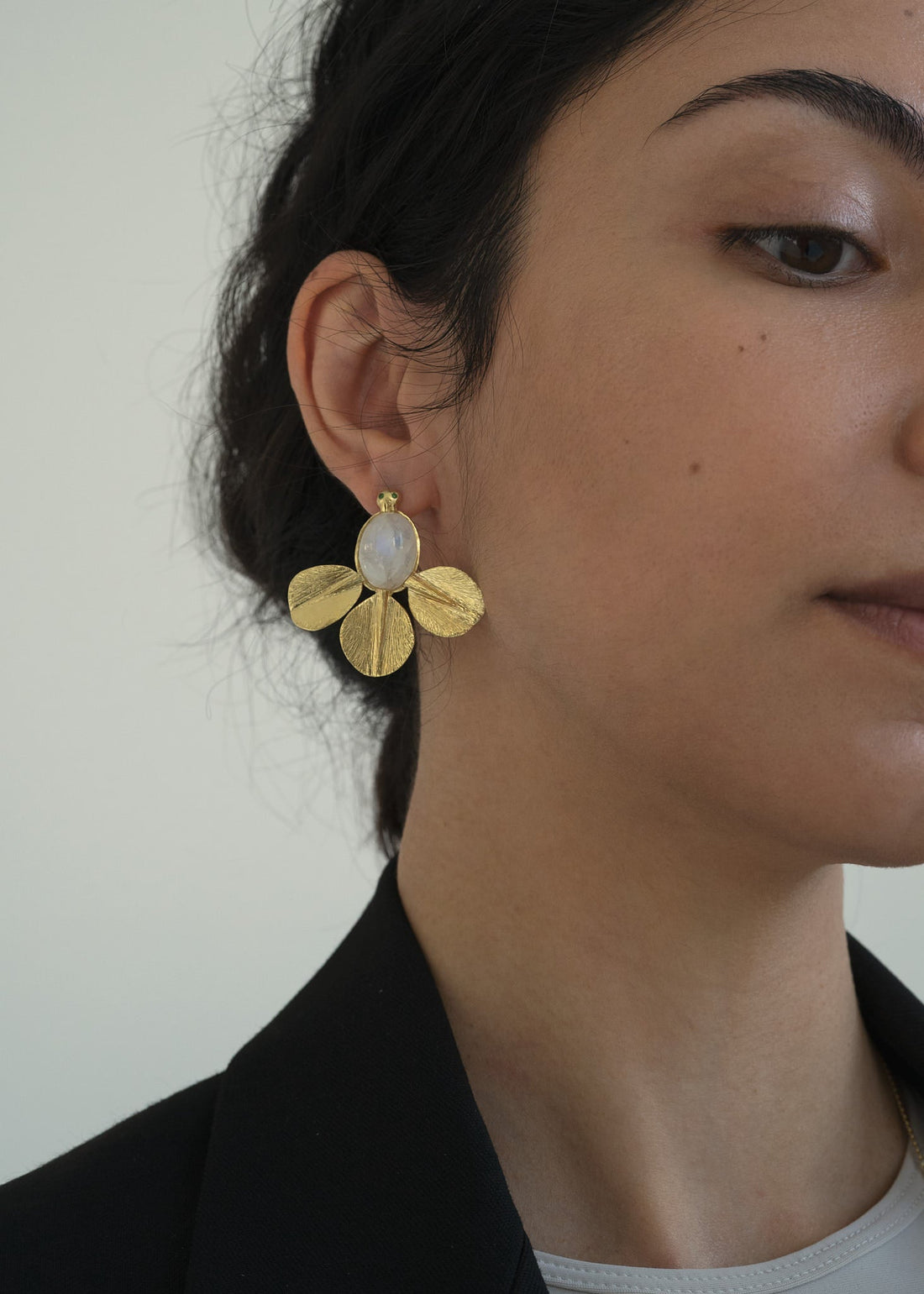 Moonstone Cone Earrings