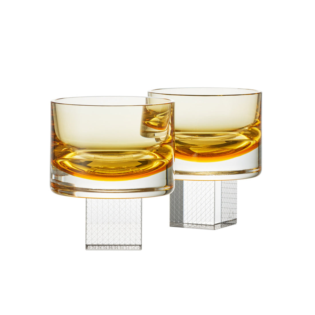Amber Whiskey Cube glasses