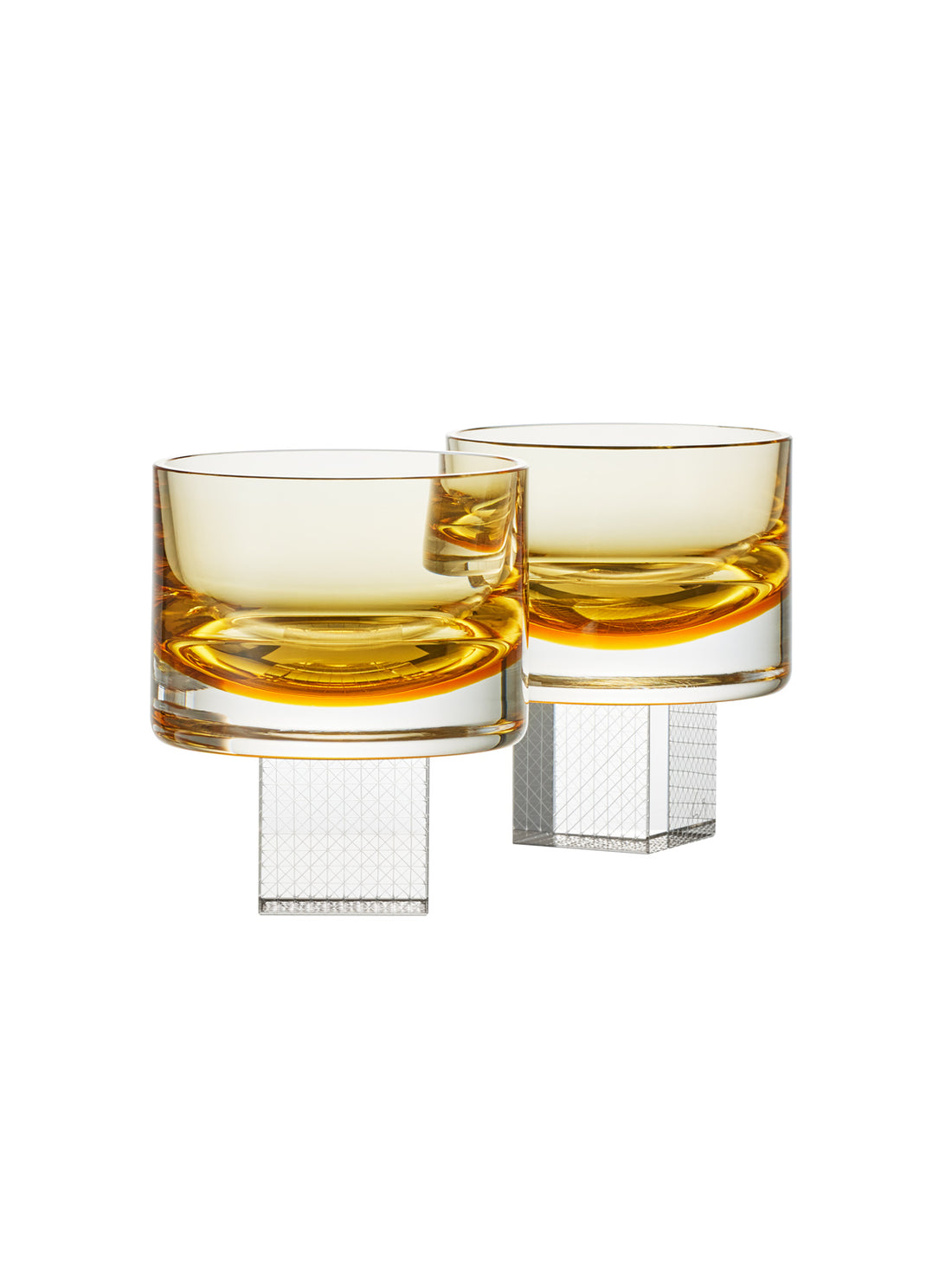 Amber Whiskey Cube glasses