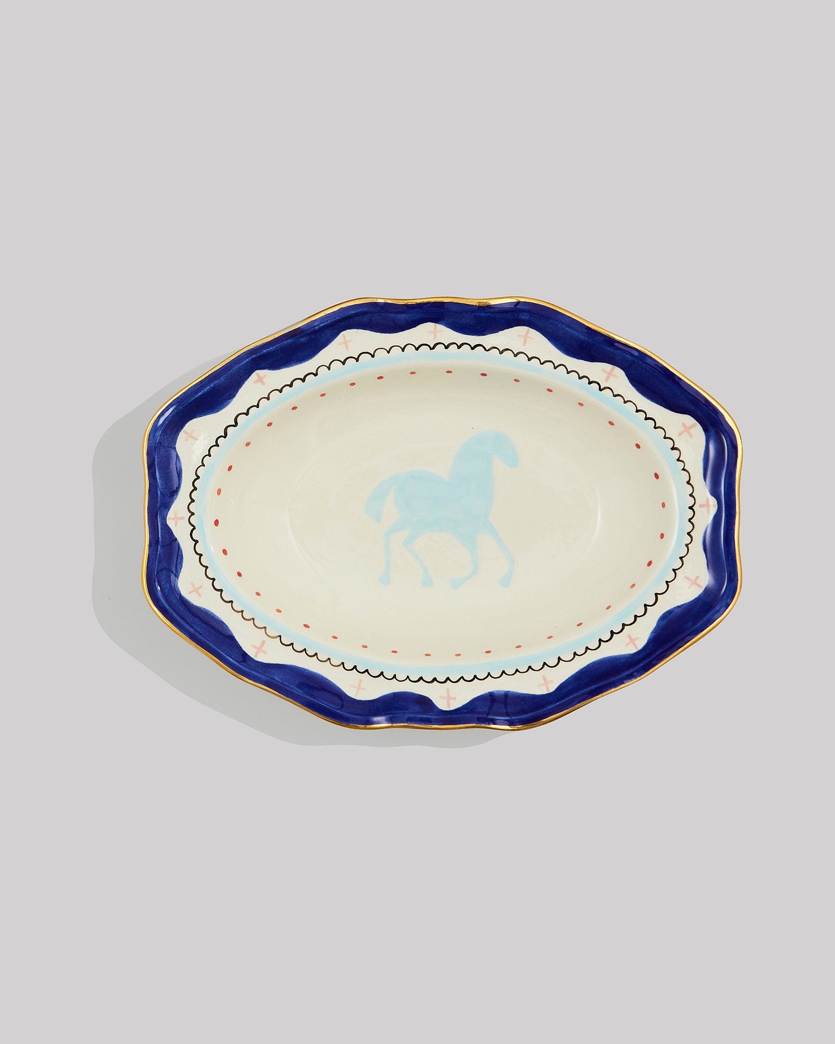 Horse oval plate