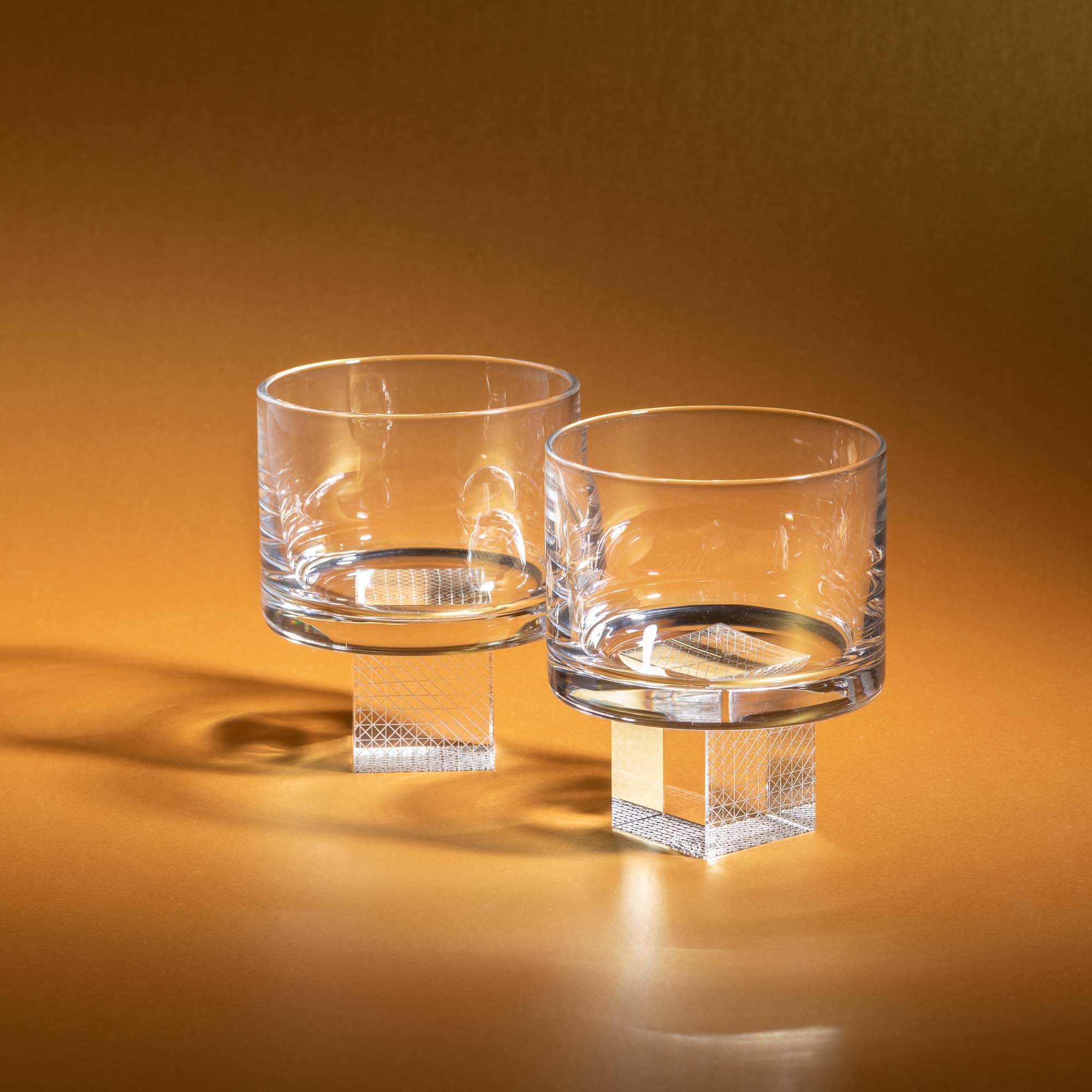 Clear Whiskey Cube glasses