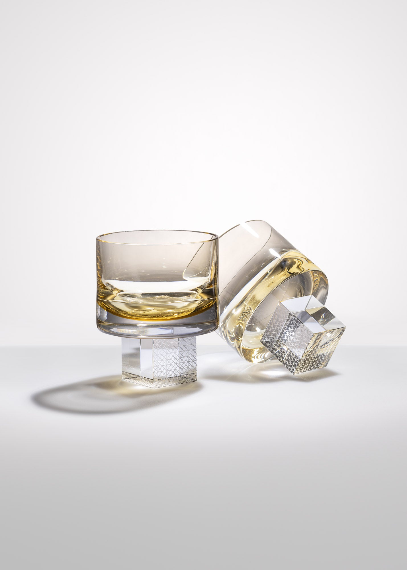 Light Amber Whisky Cube sklenice