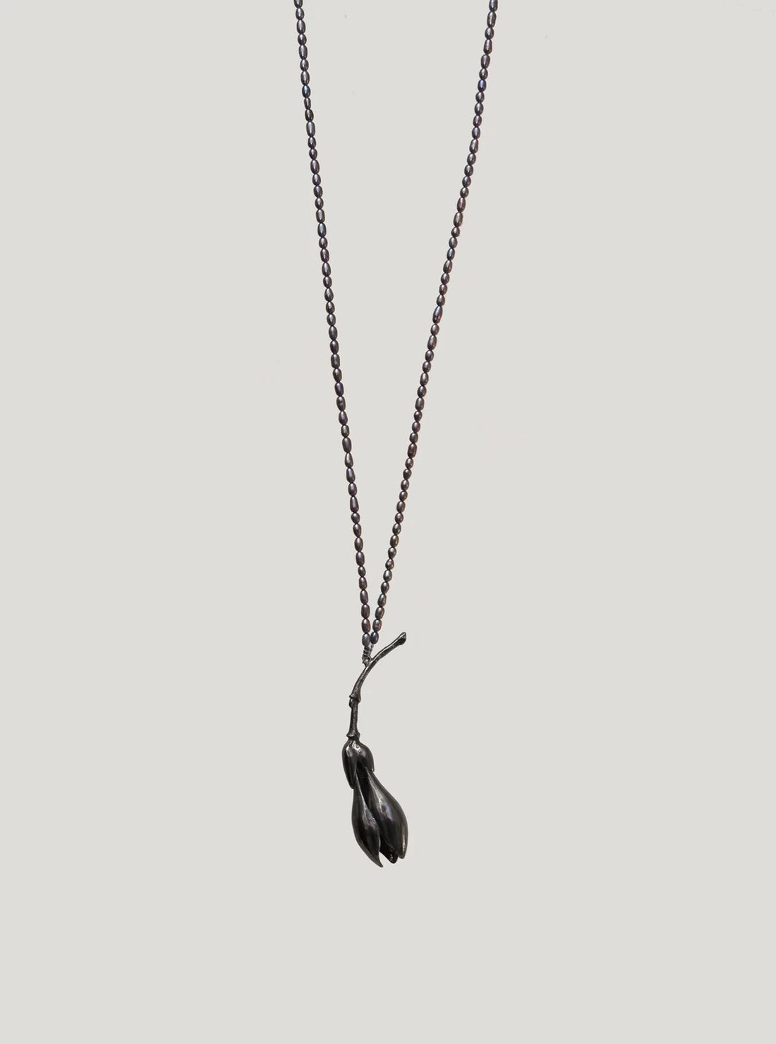 Magnolia necklace ruthenium