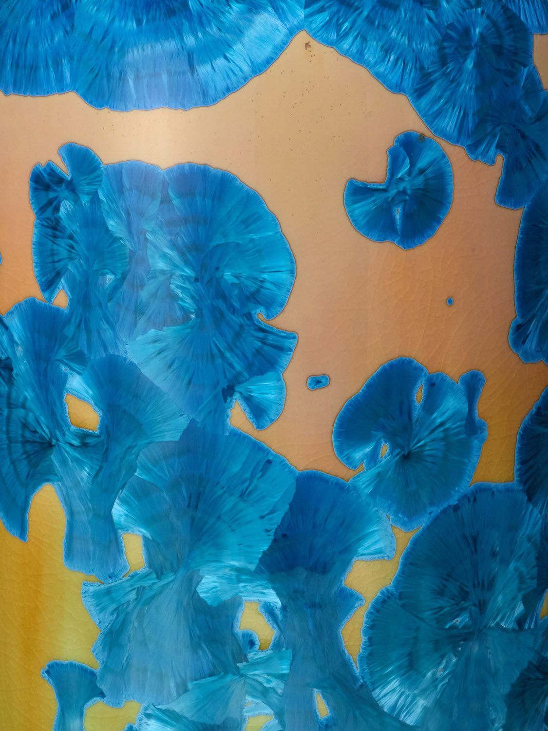 Crystalline vase yellow