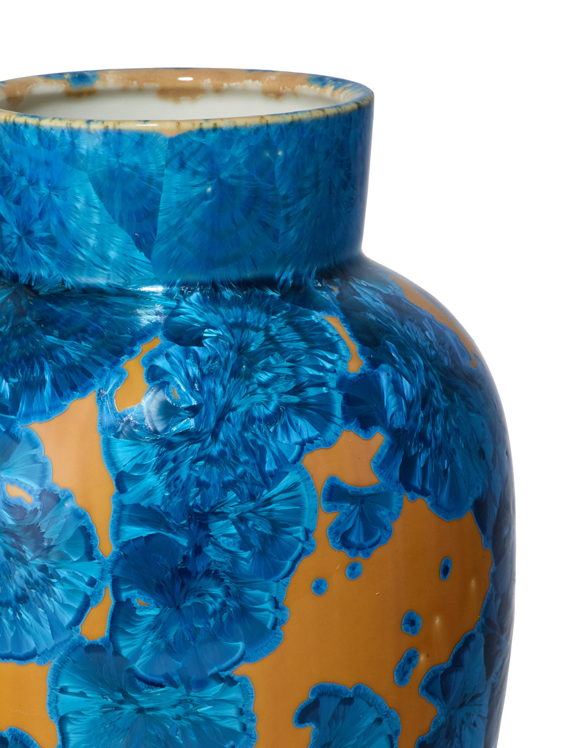 Crystalline I vase orange-blue