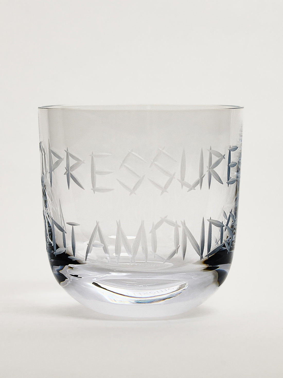 No Pressure No Diamonds glass