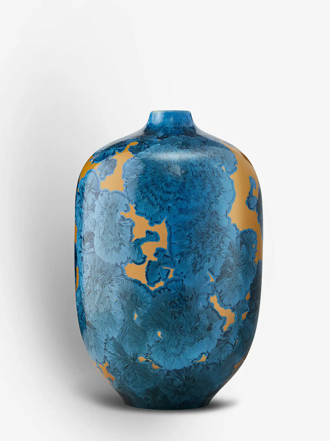 Crystalline II vase yellow-blue