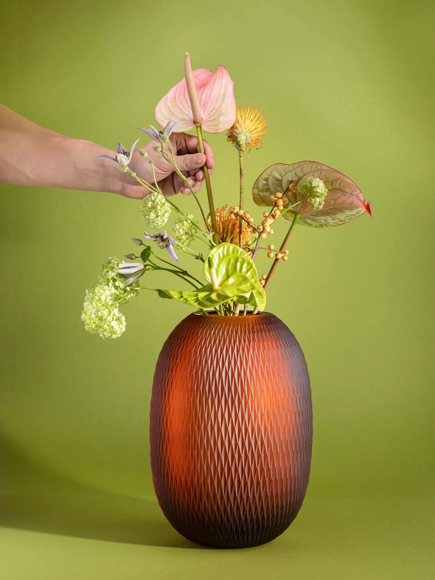 Metamorphosis vase 30 - Amber