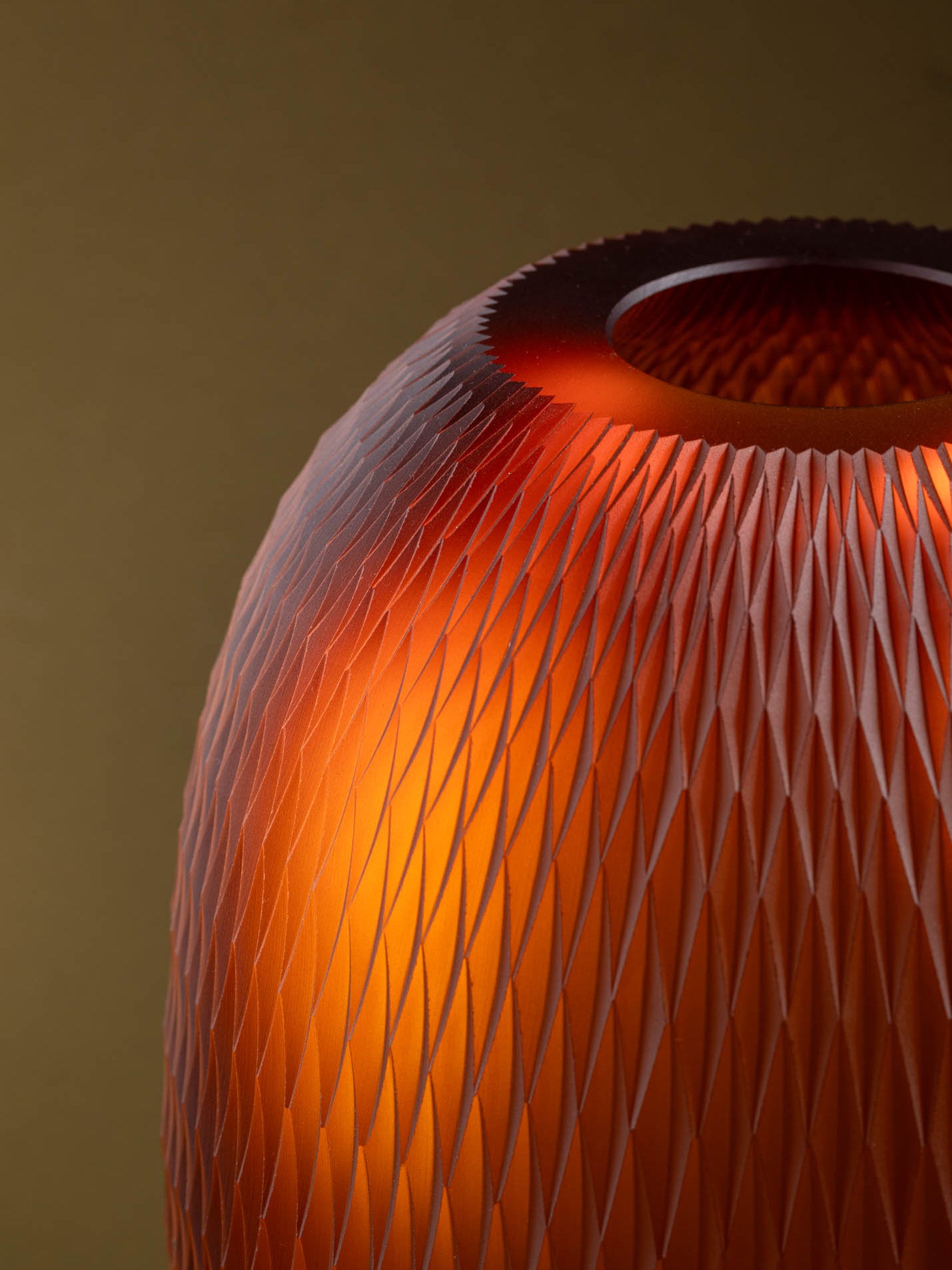 Metamorphosis vase 30 - Amber