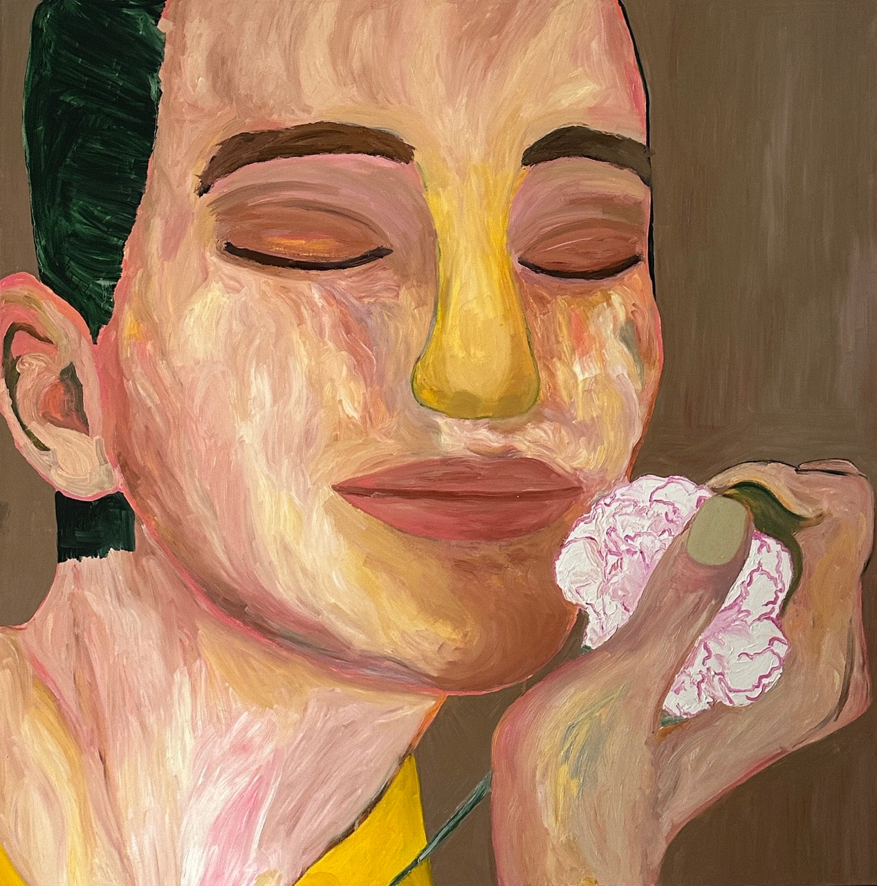 &quot;Two Striped Carnation&quot; painting