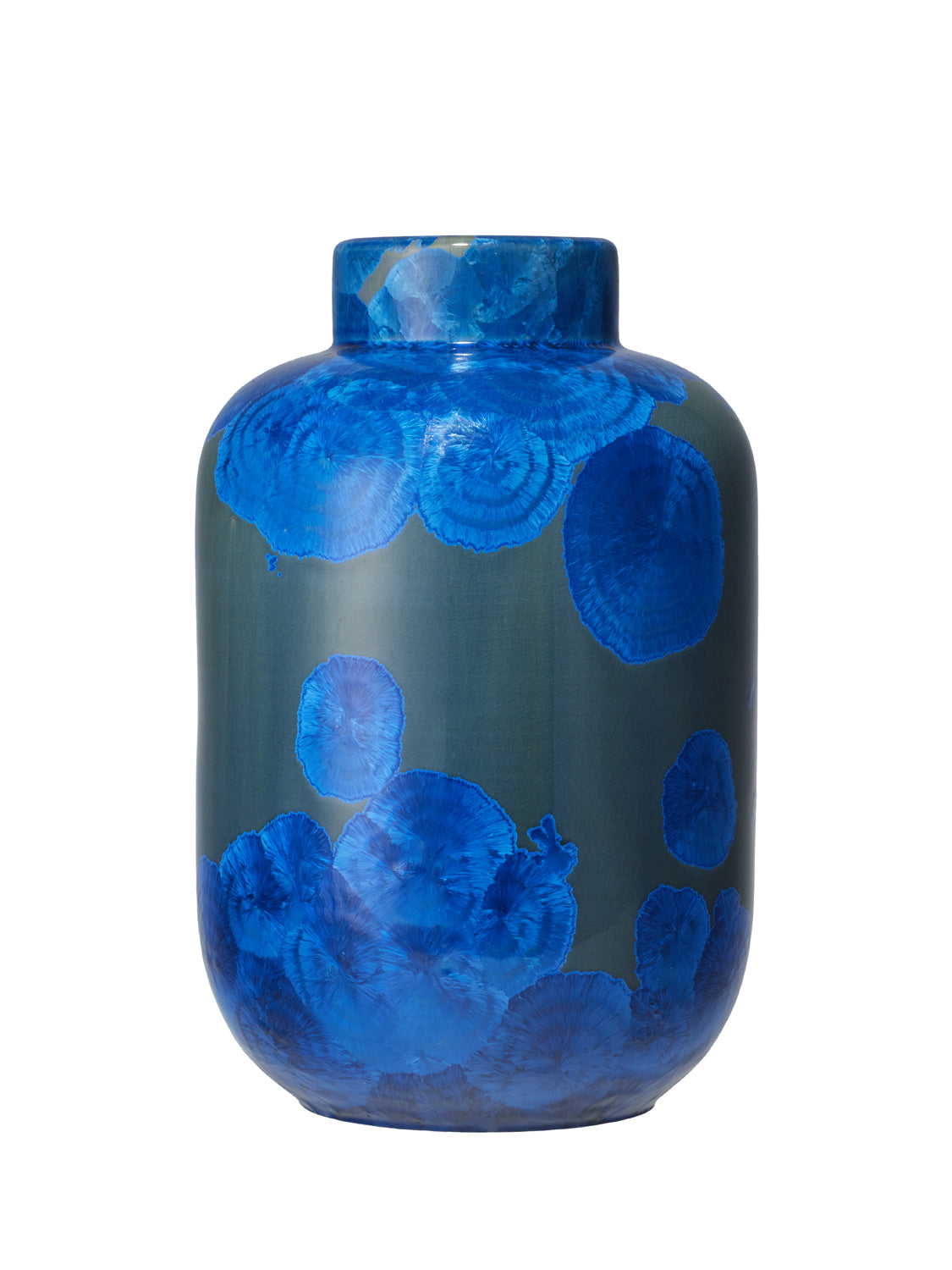 Crystalline II vase yellow-blue