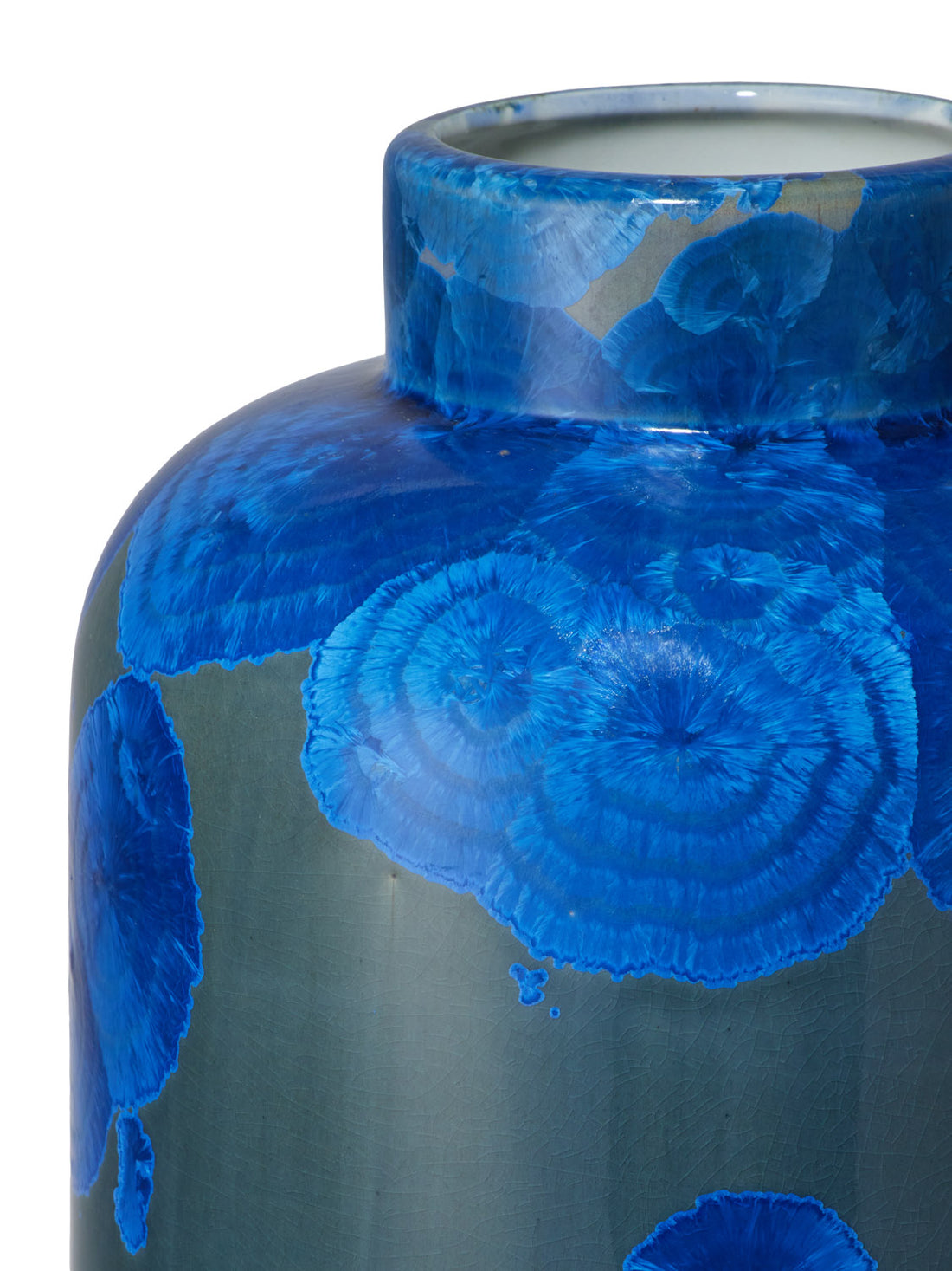 Crystalline II vase yellow-blue
