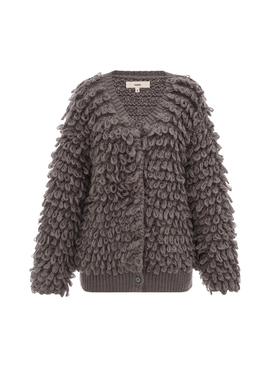 Vlněný kardigan - Šedý