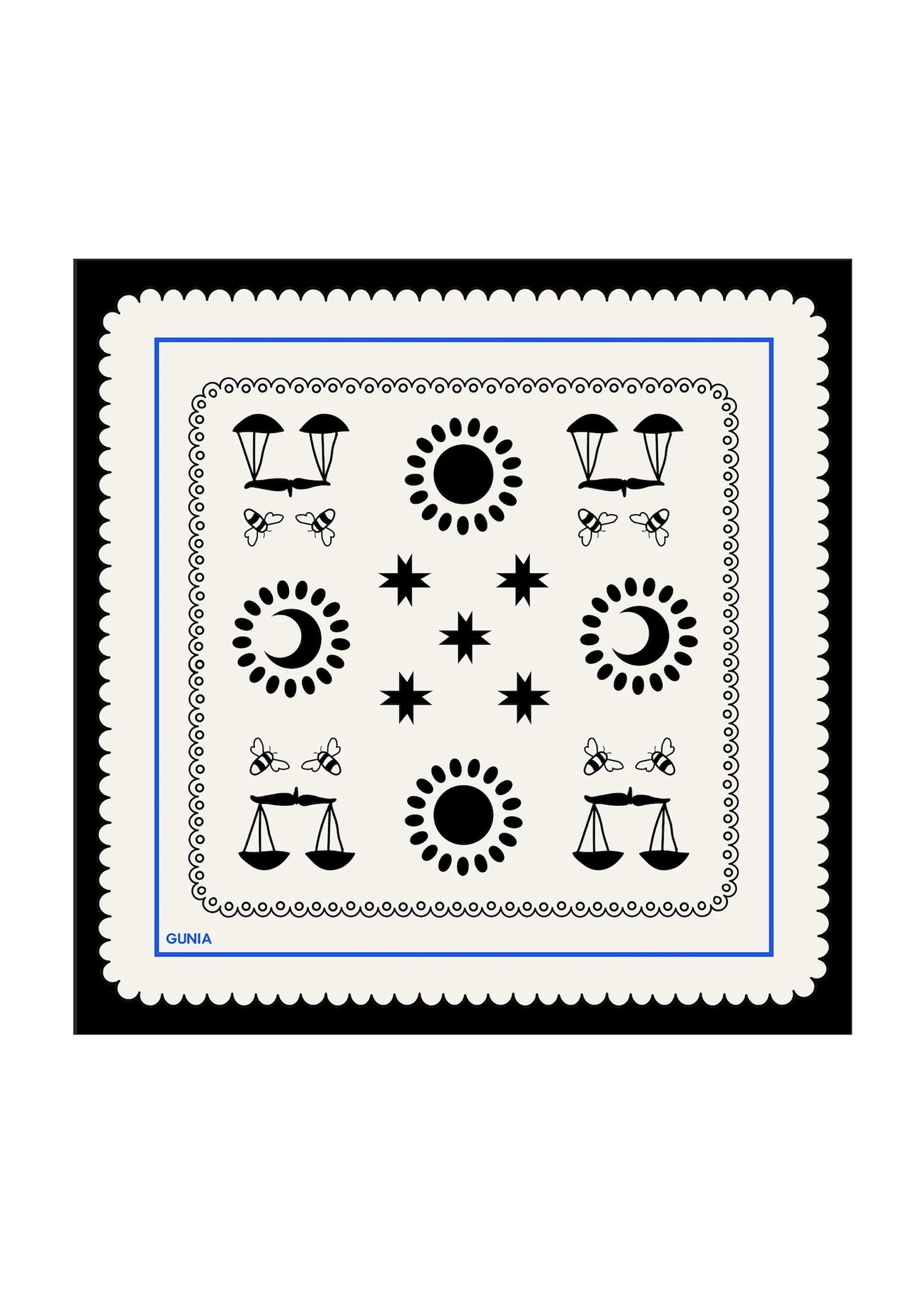 Celestial hedvábný šátek na hlavu