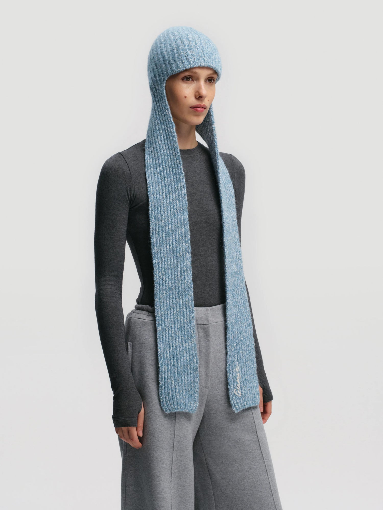 Scarf-like beanie