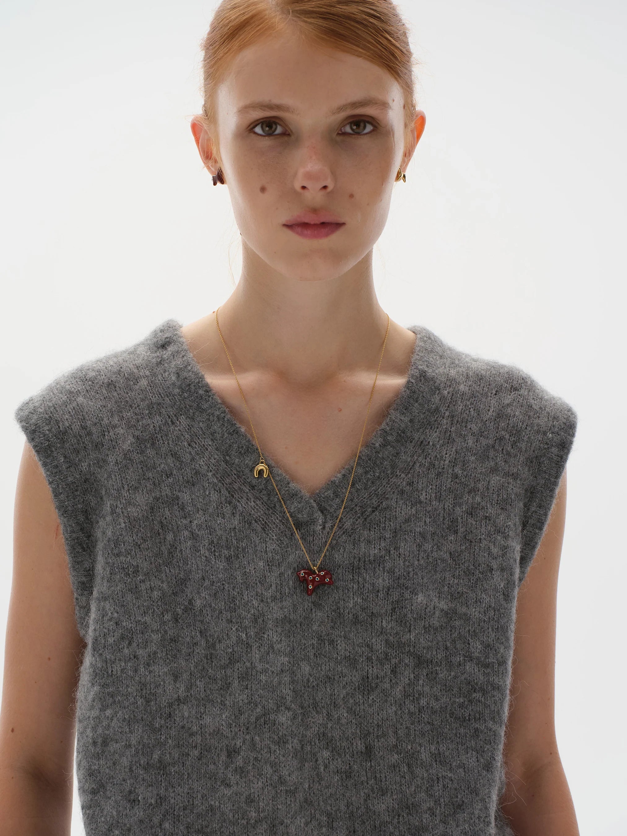 Náušnice Konyk pozlacené se smaltem