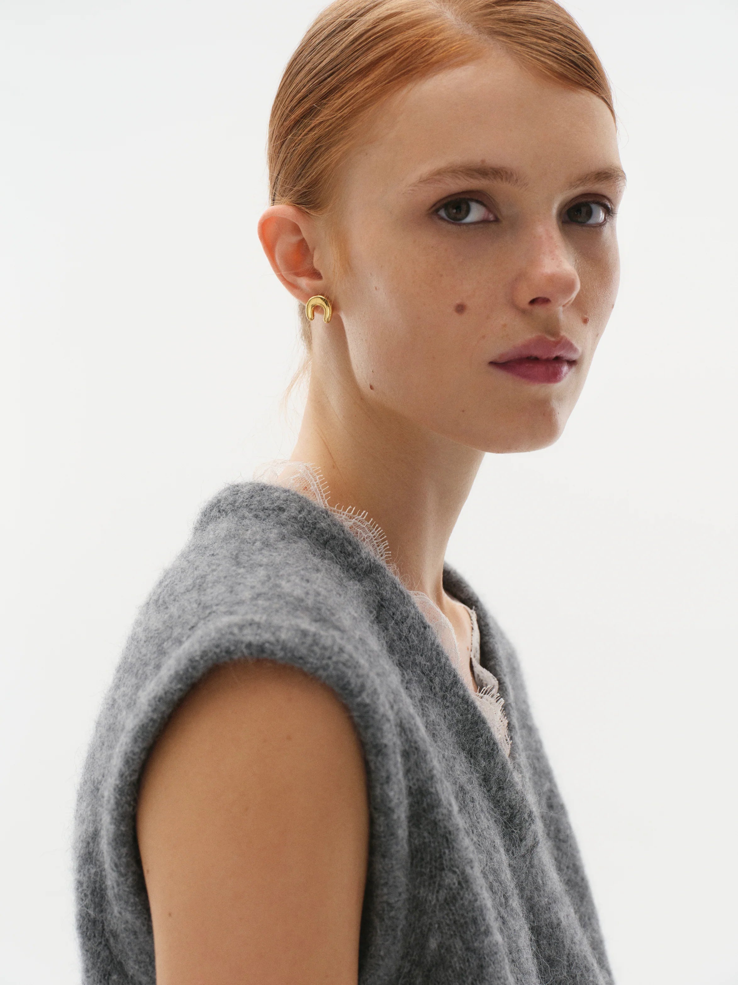 Náušnice Lucky - zlacené s drahokamy